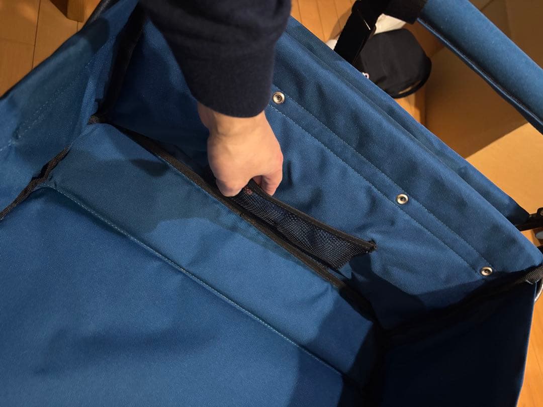 TMZ折りたたみキャリーカート ネイビー