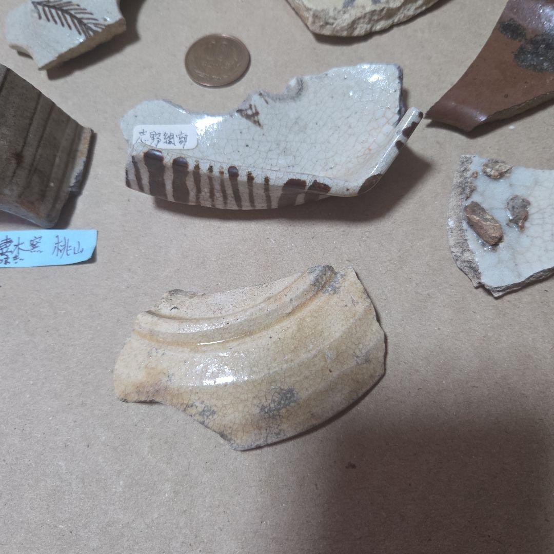 志野織部等の陶片