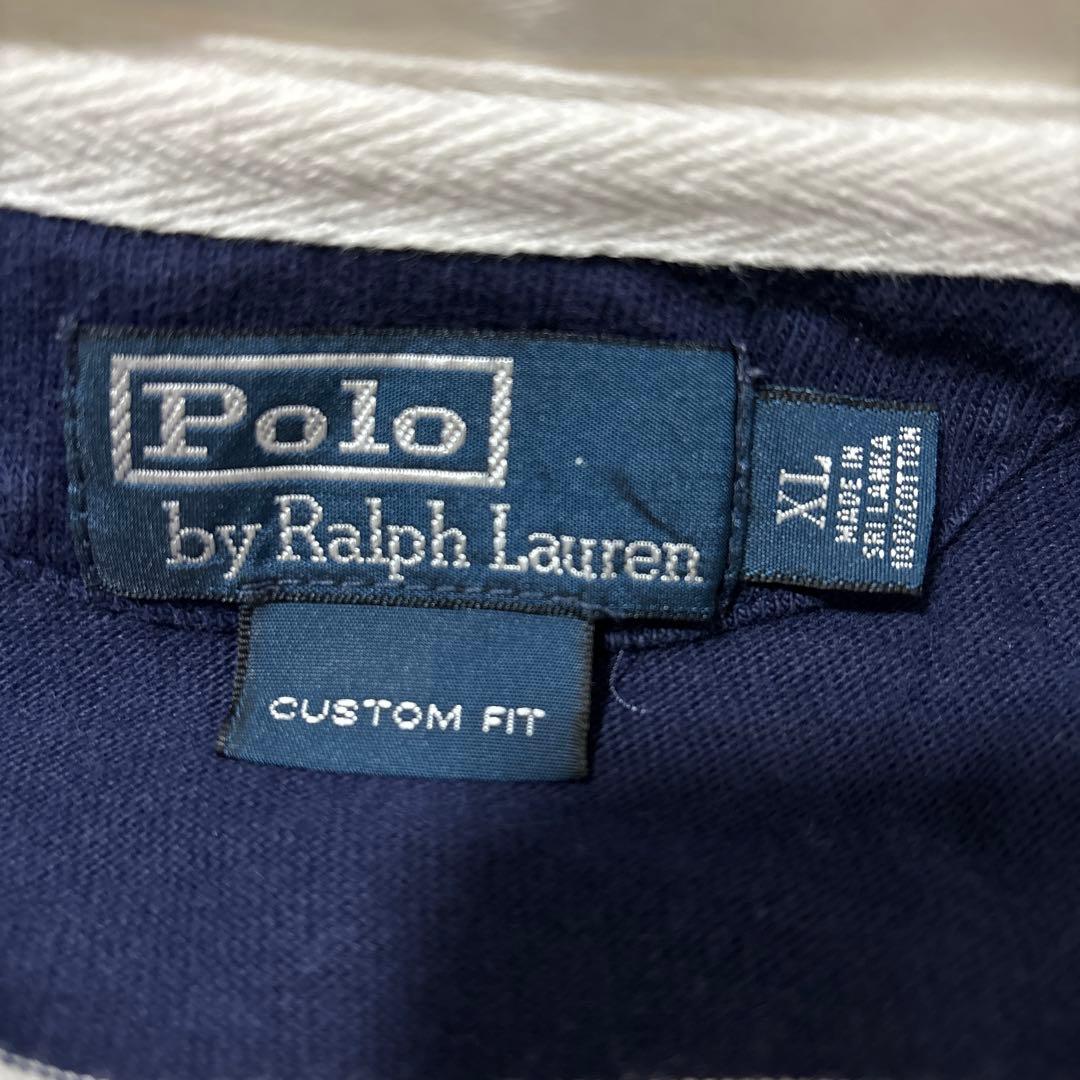 Polo by Ralph Lauren ラガーシャツ XL ネイビー/ホワイト