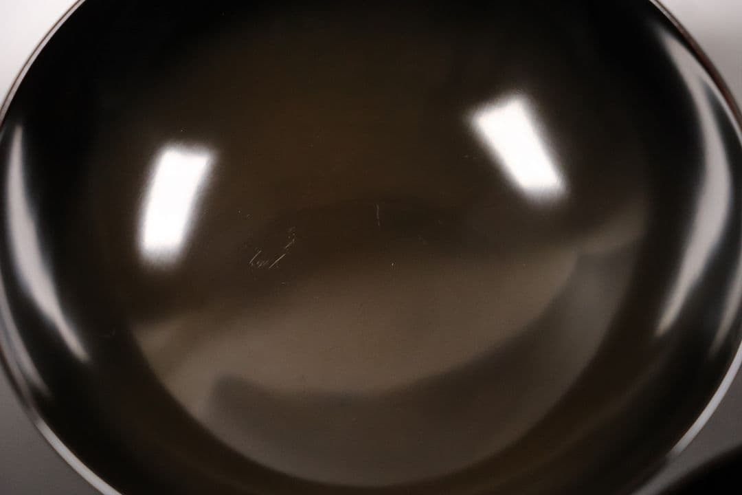 CK72 漆芸 木製漆器 輪島塗 柿蒔絵 黒塗御吸物椀 五客 / 秋 果物