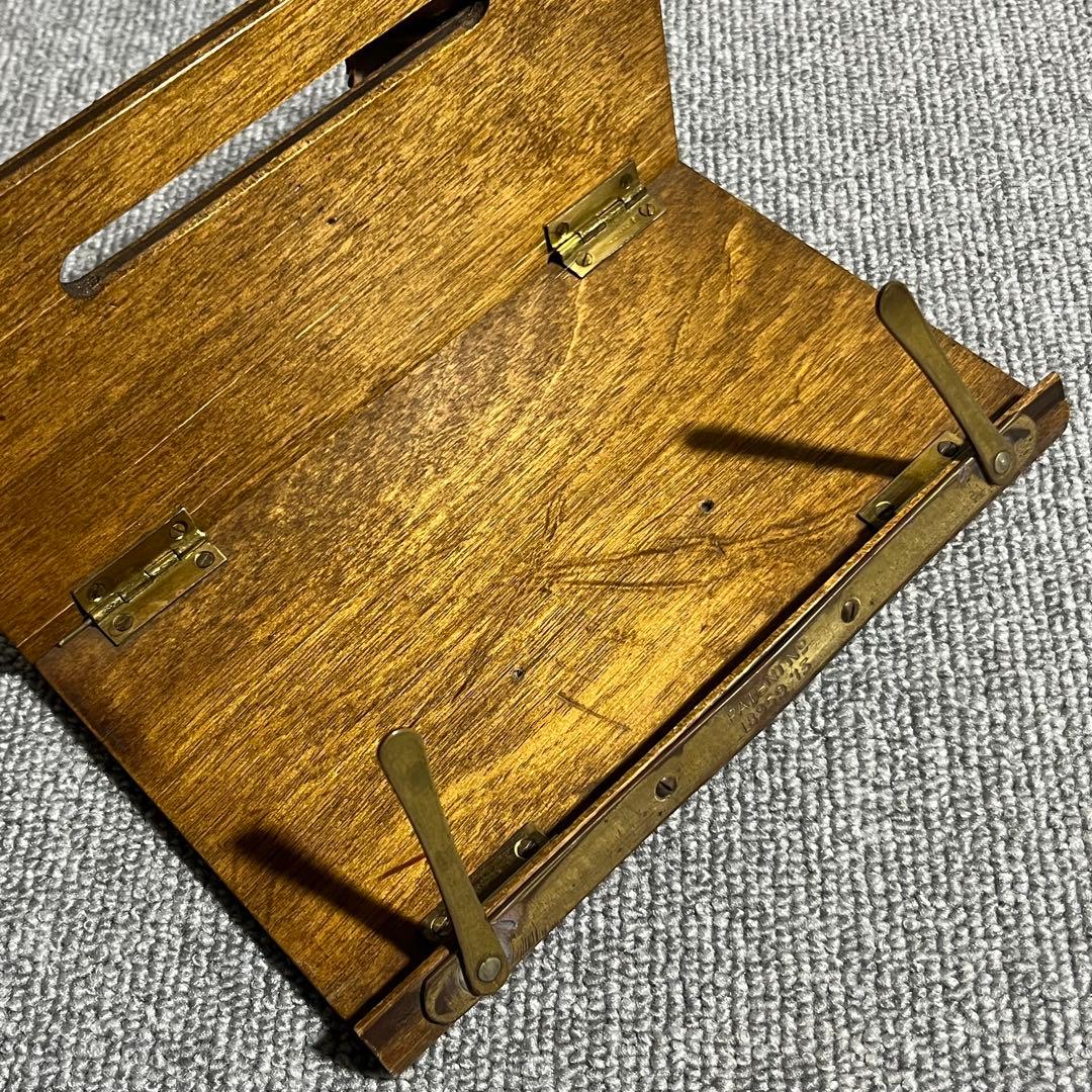 10s 英国 アンティーク ブック 楽譜 スタンド コンパクト ビンテージ レア