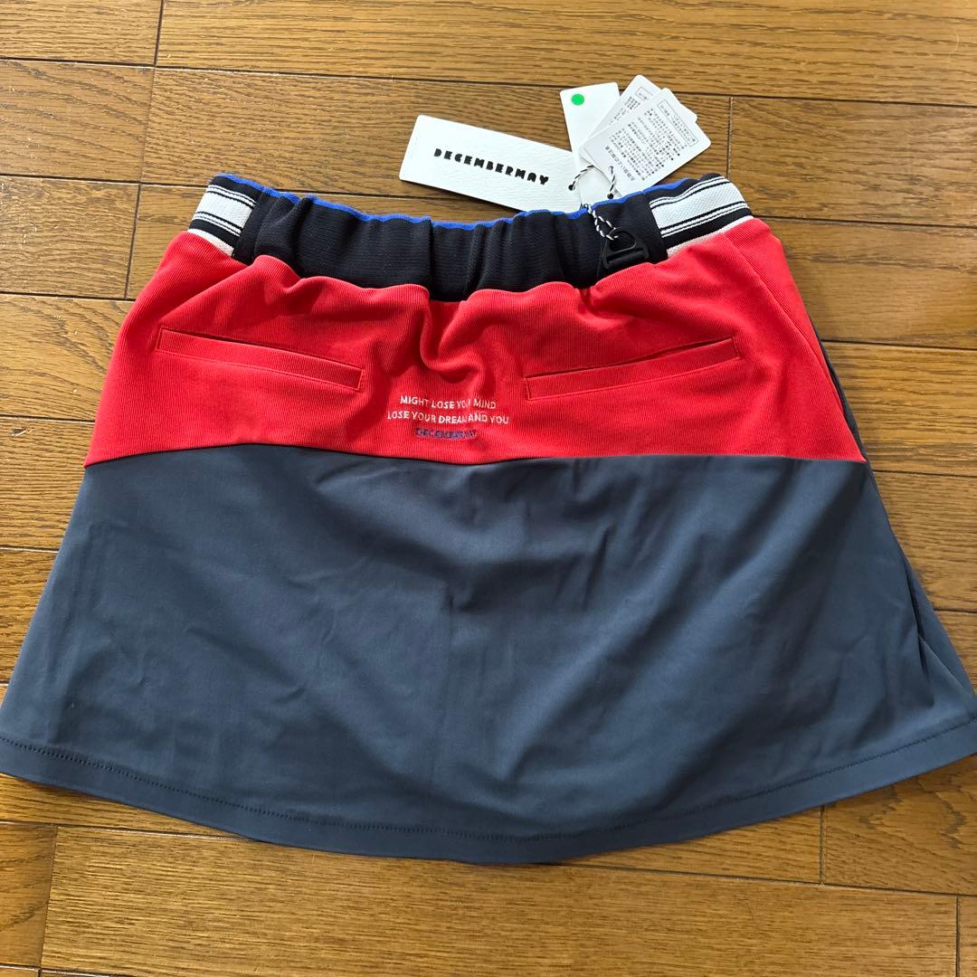 ディセンバーメイ ゴルフ スカート インナー付き 吸湿速乾 ストレッチバイカラー