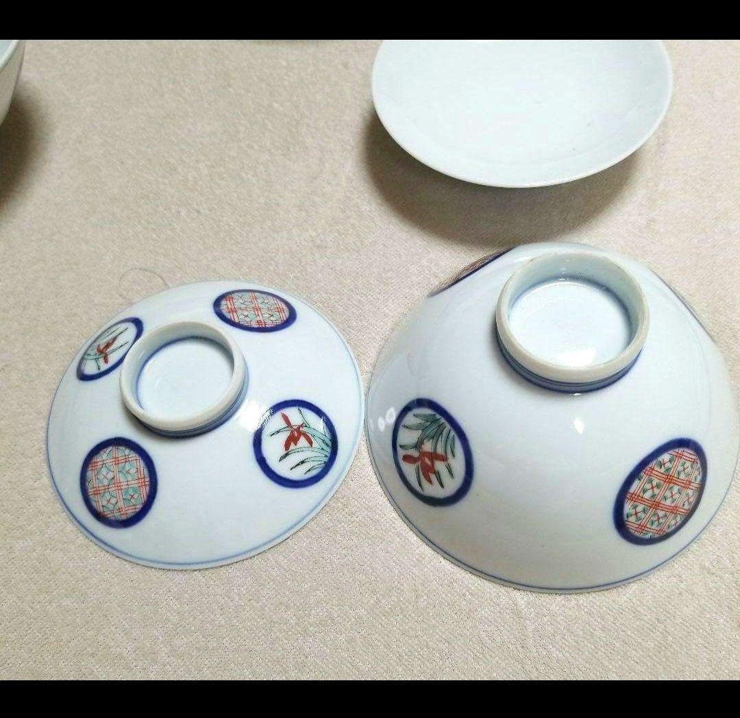 京光楽　陶印入りご飯茶碗8客です