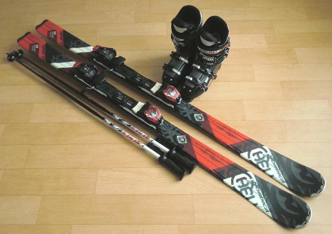 ■送料無料■ノルディカ■メンズスキーセット■板160靴26-26.5■メンテ付■