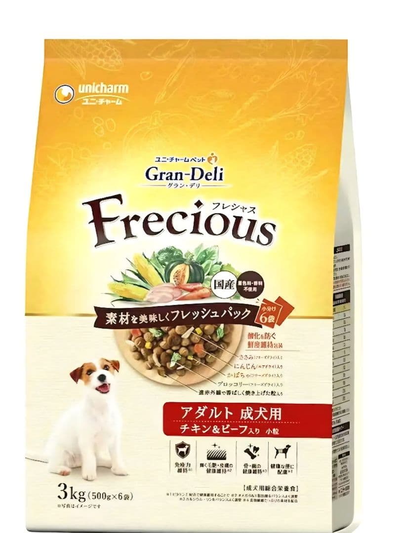 グラン・デリ　フレシャス　アダルト成犬用　　500g×24袋　計12kg