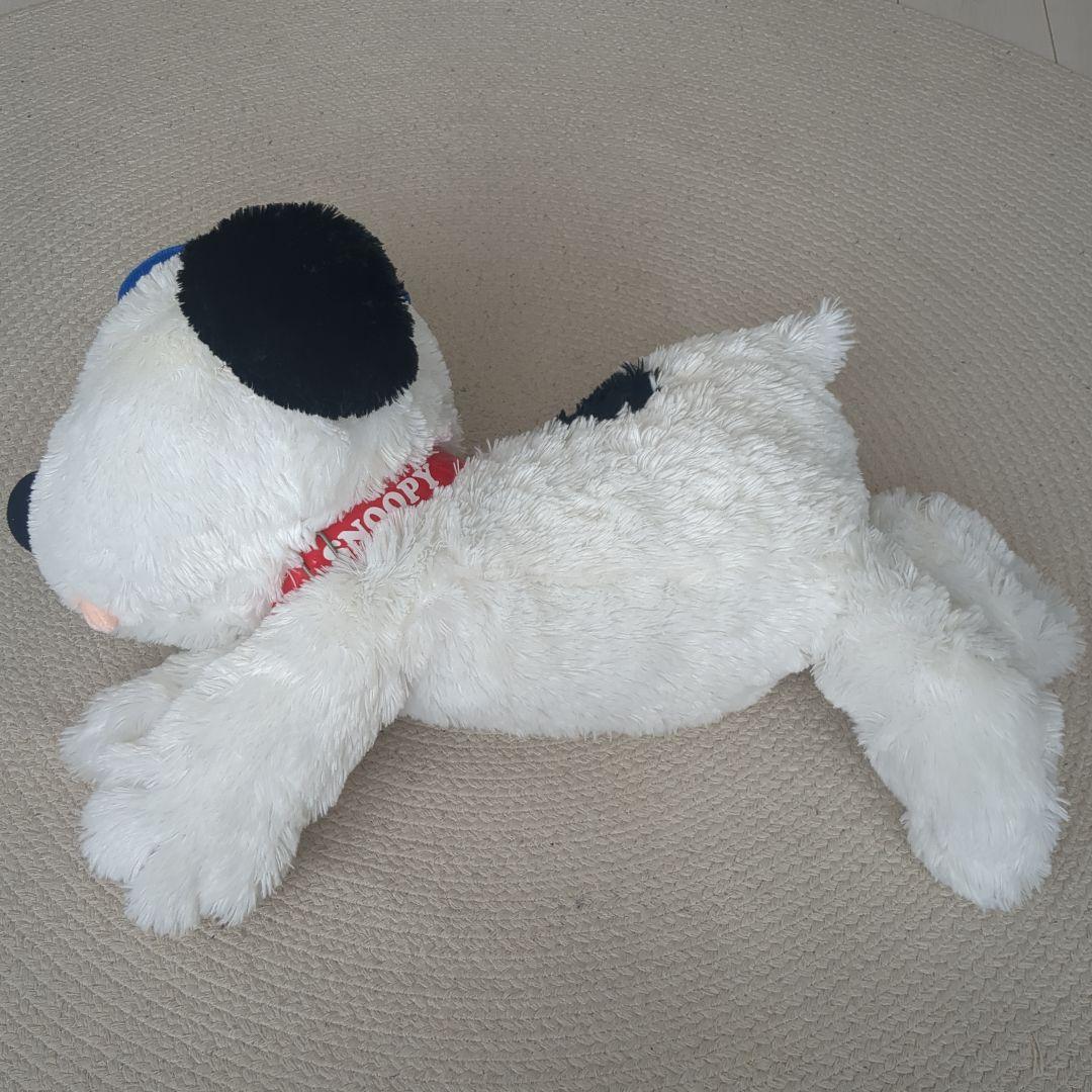 【SNOOPY オラフ】特大サイズ犬のぬいぐるみ 青い帽子付き全長約64cm