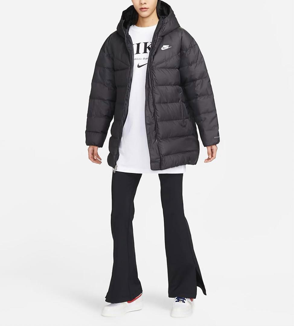 ナイキ ダウンジャケット ウィンドランナー ダウンコート ベンチコート 黒色 S
