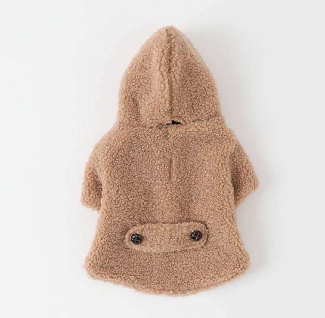 モンシェリ　ダッフルコート　犬服　ベージュMサイズ