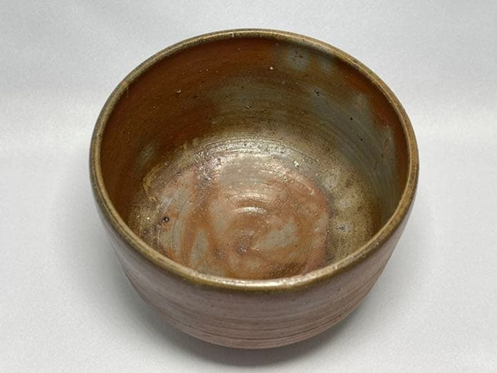 山本陶秀　備前焼茶碗　人間国宝　無傷　未使用品　抹茶茶碗　茶道具　共箱　在印