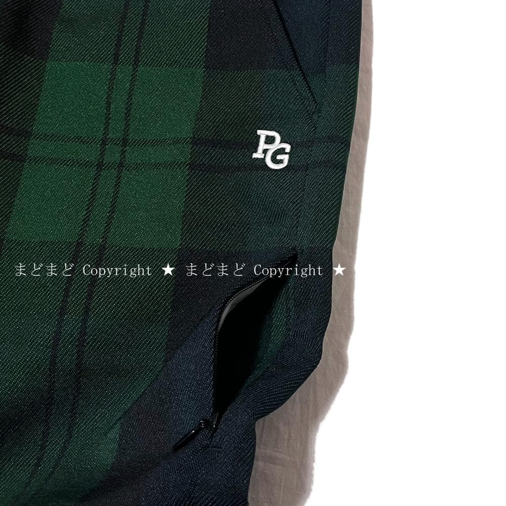 美品 パーリーゲイツ ストレッチ入り ビッグ チェック パンツ 4 メンズ