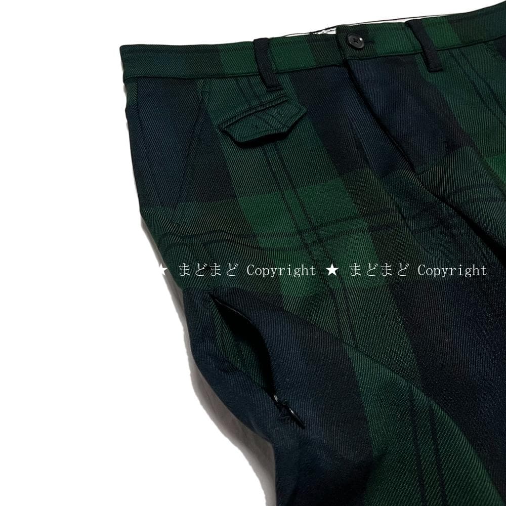 美品 パーリーゲイツ ストレッチ入り ビッグ チェック パンツ 4 メンズ