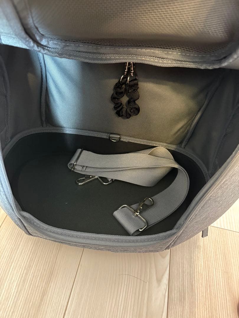 犬用キャリーバッグ グレー 小型犬用