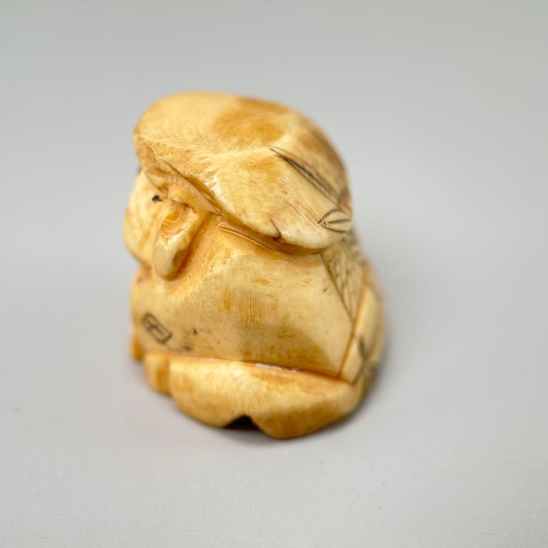 B福の神像 四体セット彫刻根付天然素材アンティーク骨董飾り物古美術置物細密細工