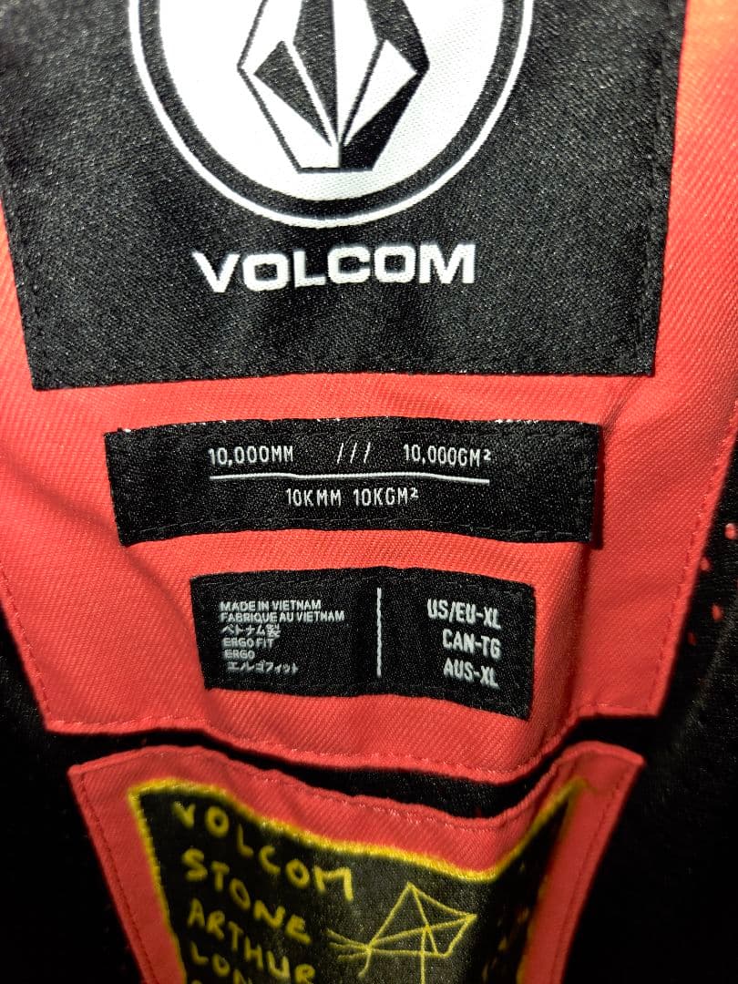 VOLCOM スノボーウェアXL セットアップ オレンジ