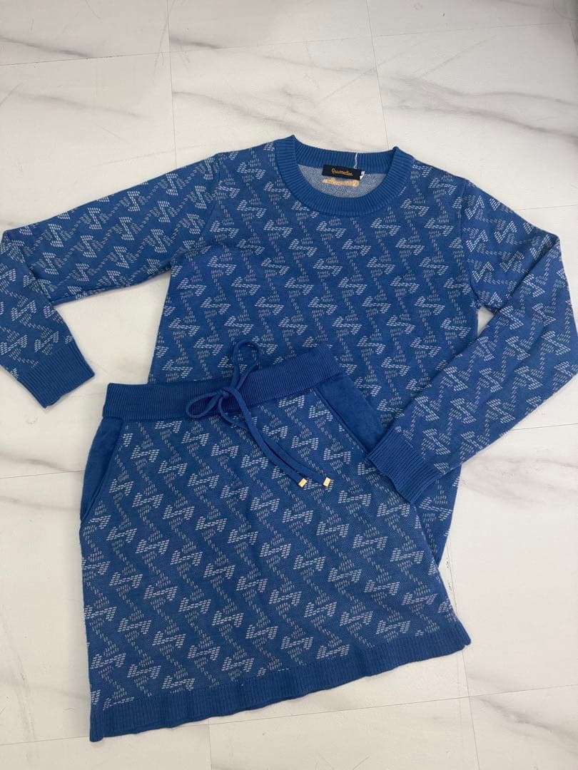 Resurrection ブルー セーター・スカートセット XS