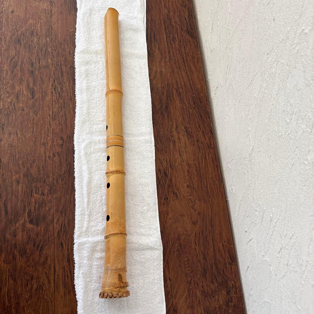 尺八　竹治　銀三線　竹製　琴古流　約60、5㎝