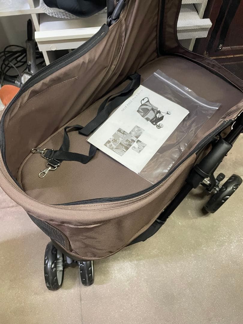 ペットカート　タンスのゲン　ブラウン