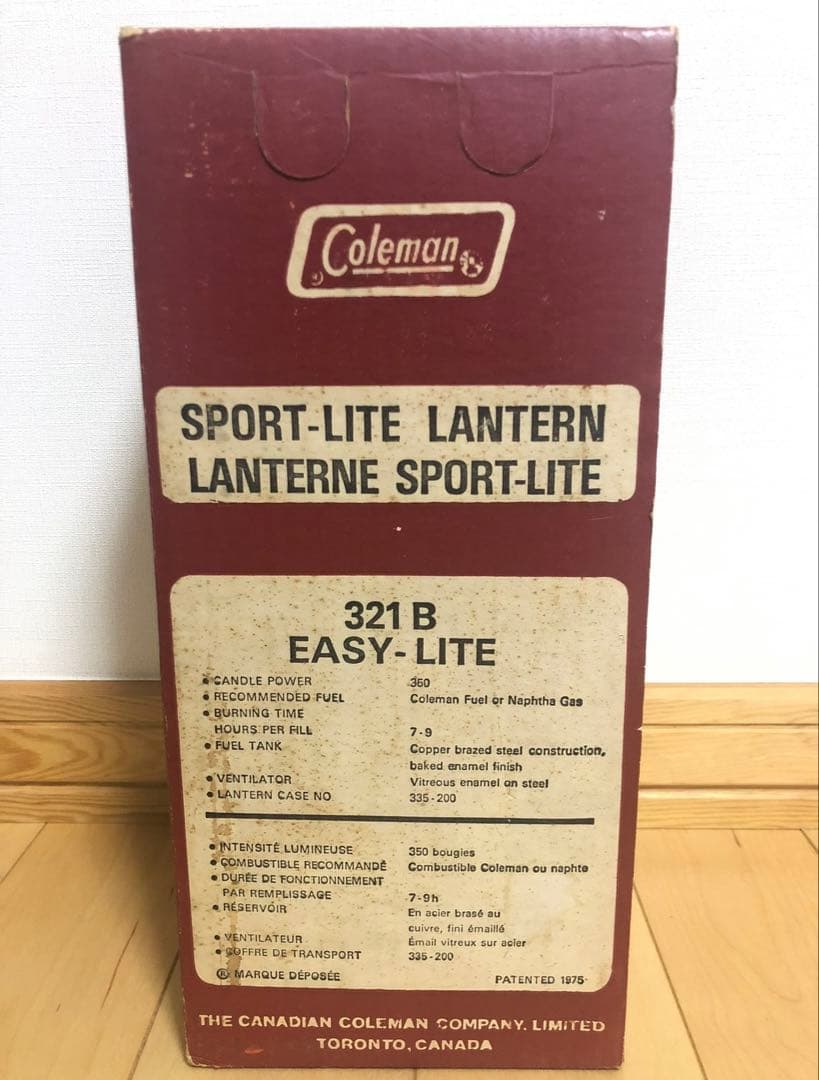 Coleman 321B ランタン デットストック 78/02製造