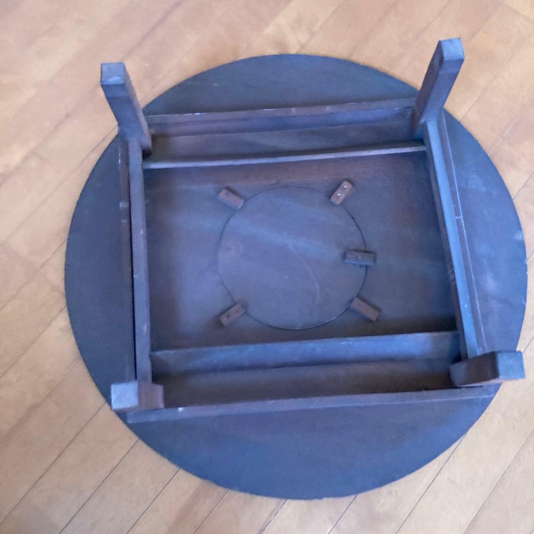 昭和 ちゃぶ台 丸 机 掘り 炬燵 七輪 卓袱台 レトロ ヴィンテージ