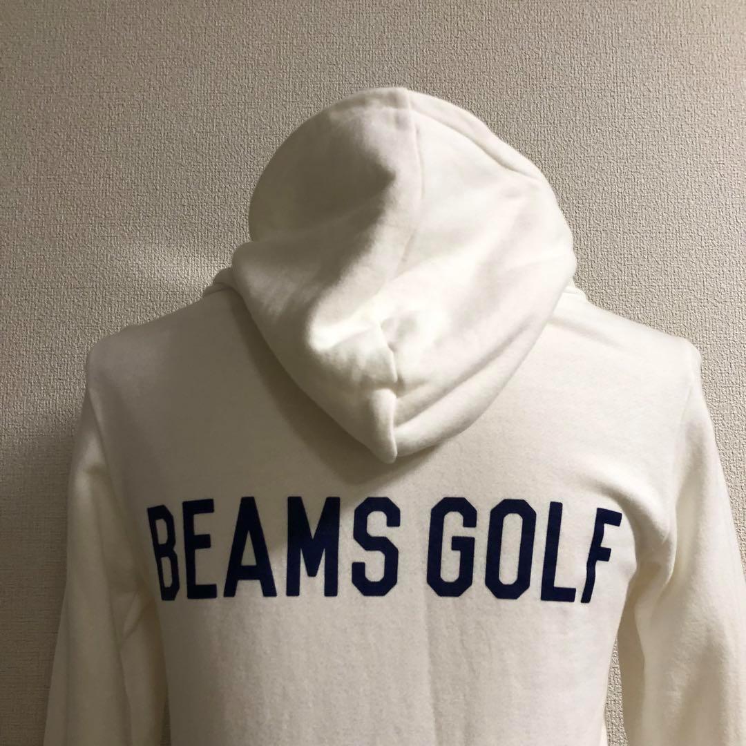 ビームスゴルフ◆オレンジレーベル ダブルジップ パーカー◆ホワイト Mサイズ