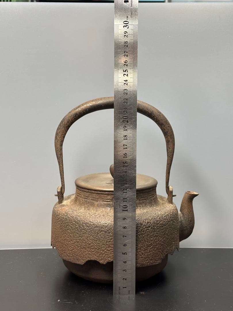 希少 大國寿朗造 鉄瓶 茶道具 茶器 古美術 骨董品 名誉 大日本釜師 名人