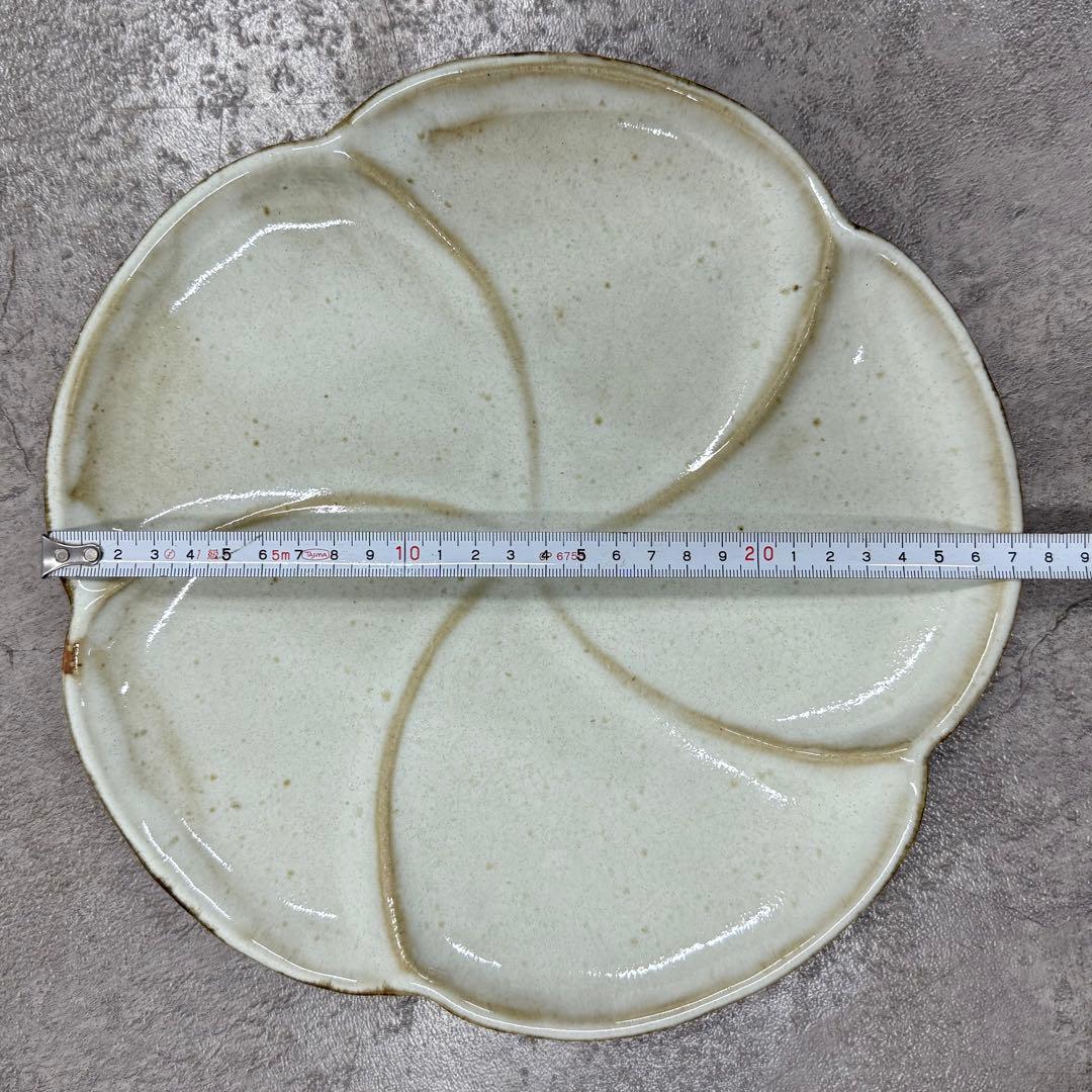 SNT1165 久田宗也 尋牛斎書付　膳所焼　練梅菓子器　菓子皿　共箱