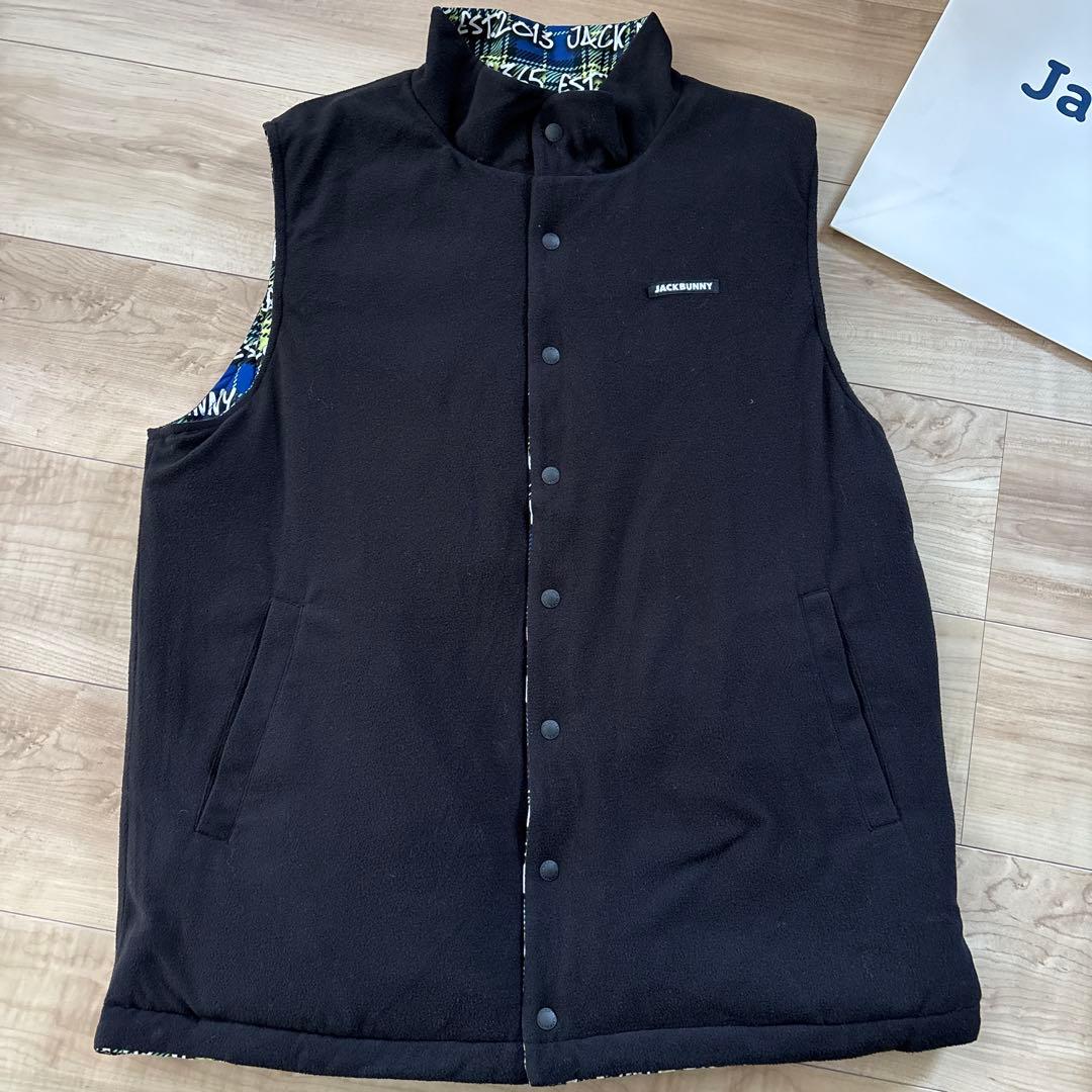 新品　ジャックバニー　メンズ　リバーシブル中綿ベスト　裏地付きパンツ　上下L