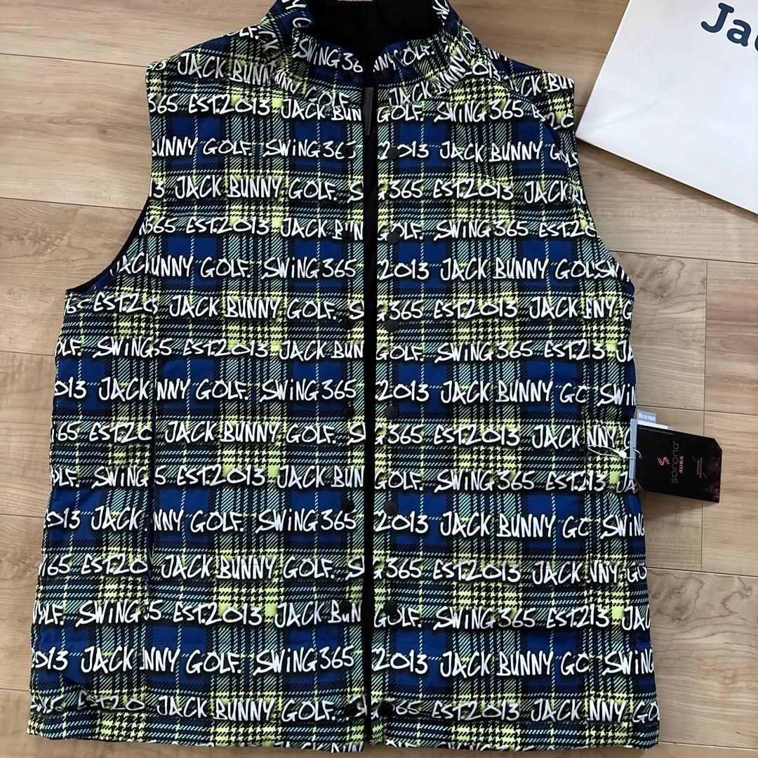 新品　ジャックバニー　メンズ　リバーシブル中綿ベスト　裏地付きパンツ　上下L