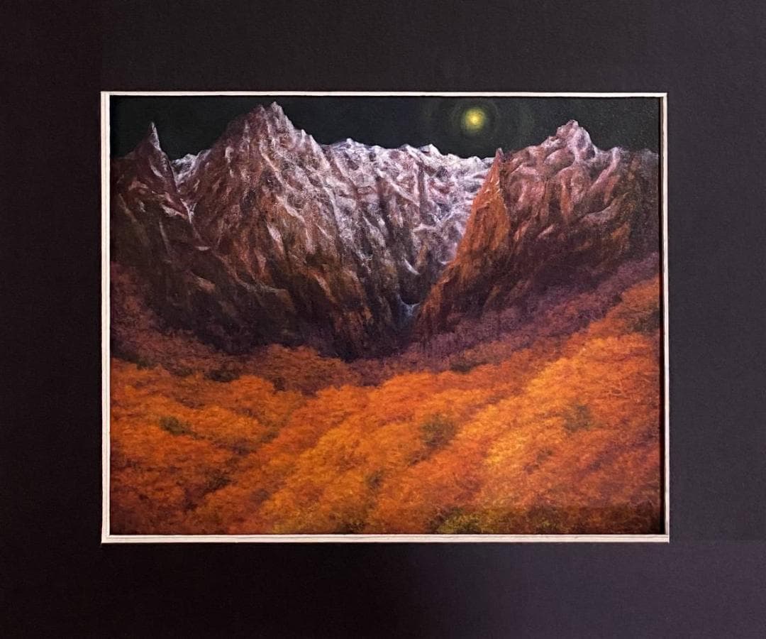 奥田元宋、【新雪一ノ倉】、希少な額装用画集より、新品額装付