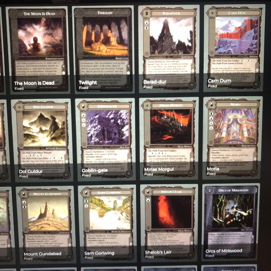 ミドルアース　カード　チャレンジデッキH ccg コンプ　指輪物語　希少