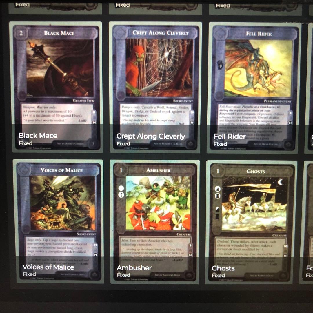 ミドルアース　カード　チャレンジデッキH ccg コンプ　指輪物語　希少