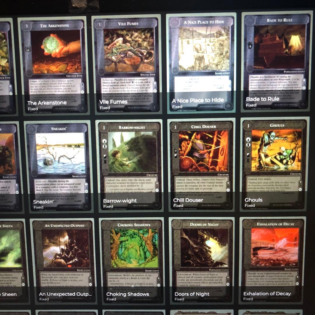 ミドルアース　カード　チャレンジデッキH ccg コンプ　指輪物語　希少