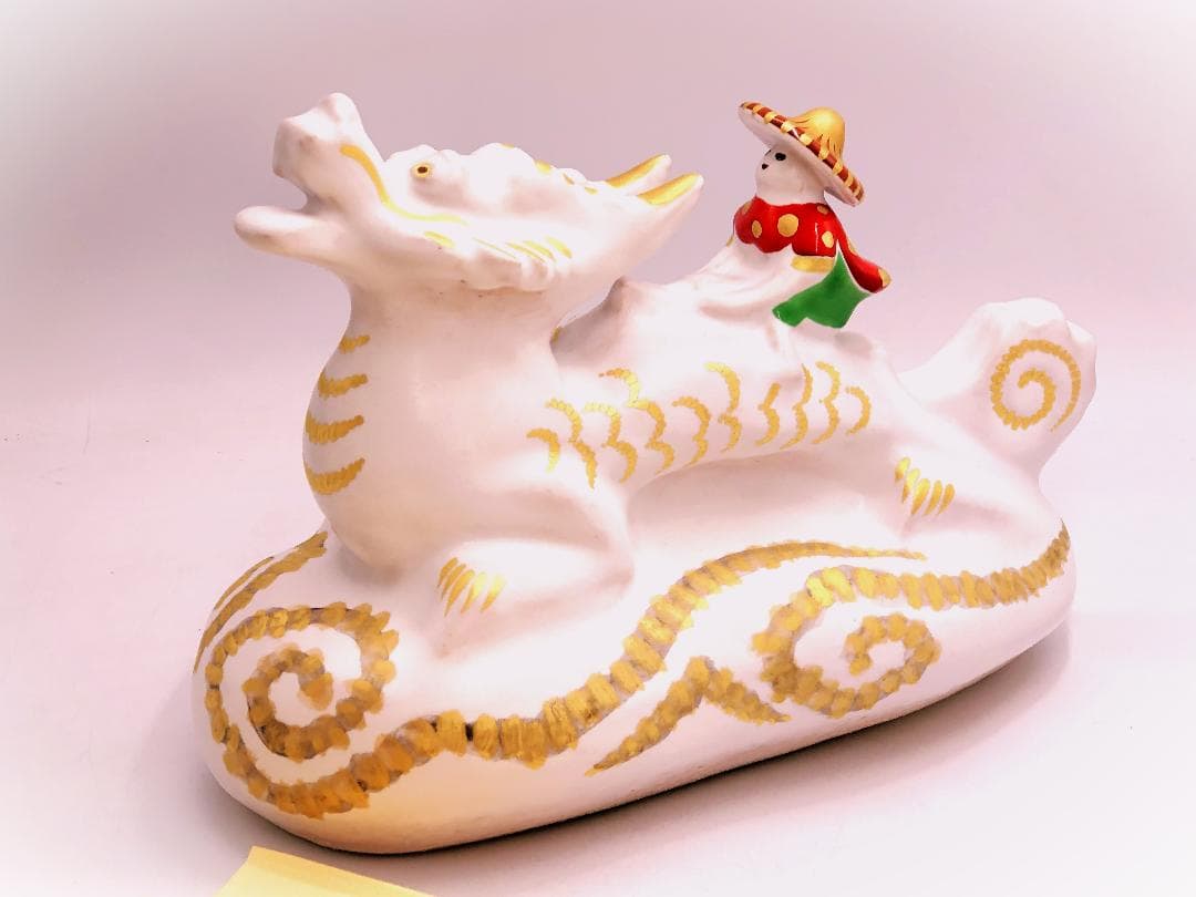 【 新開寛山「神童聖龍」】　直筆手紙付き晩年作品　共箱銘落款