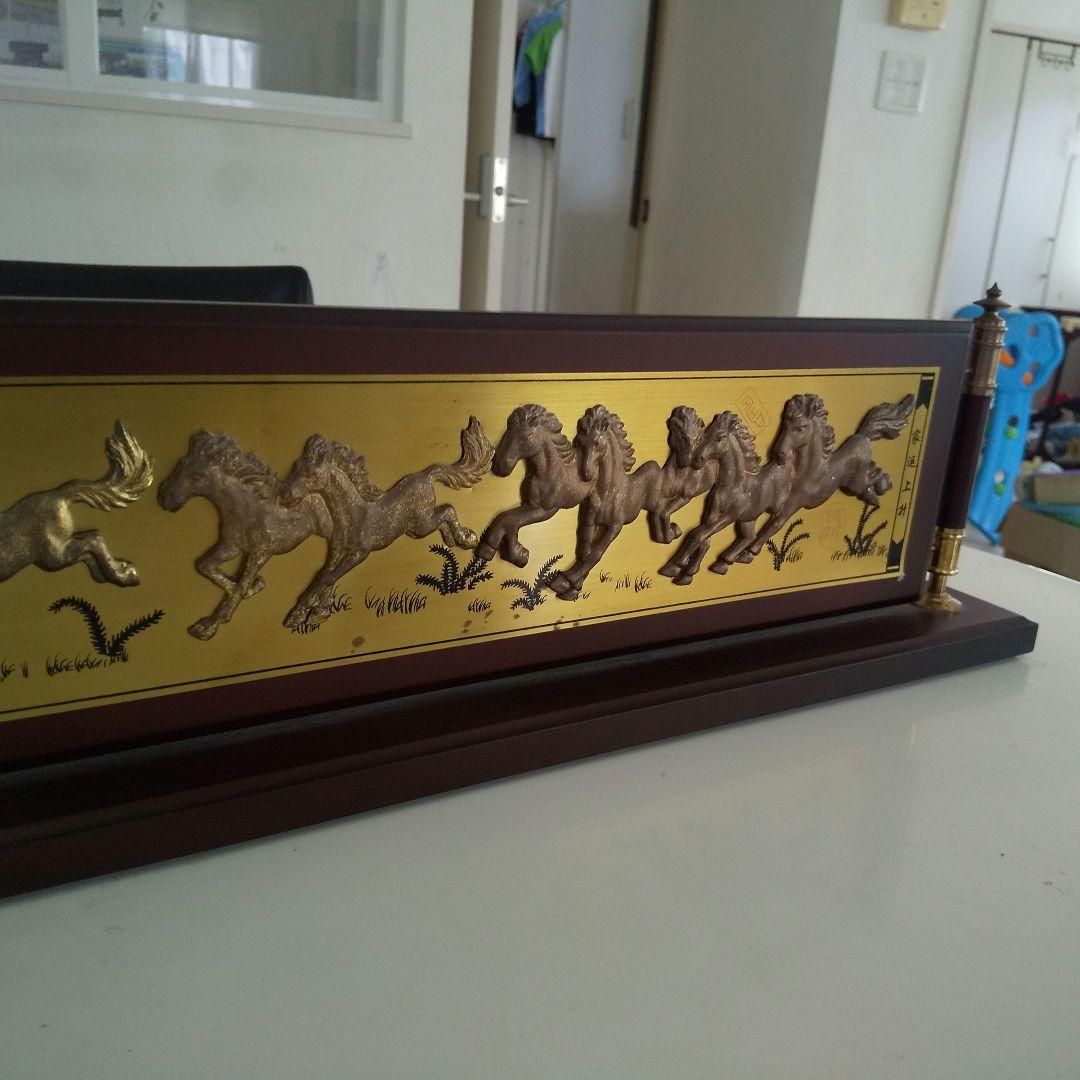 アンティーク、馬の彫刻 木製置物