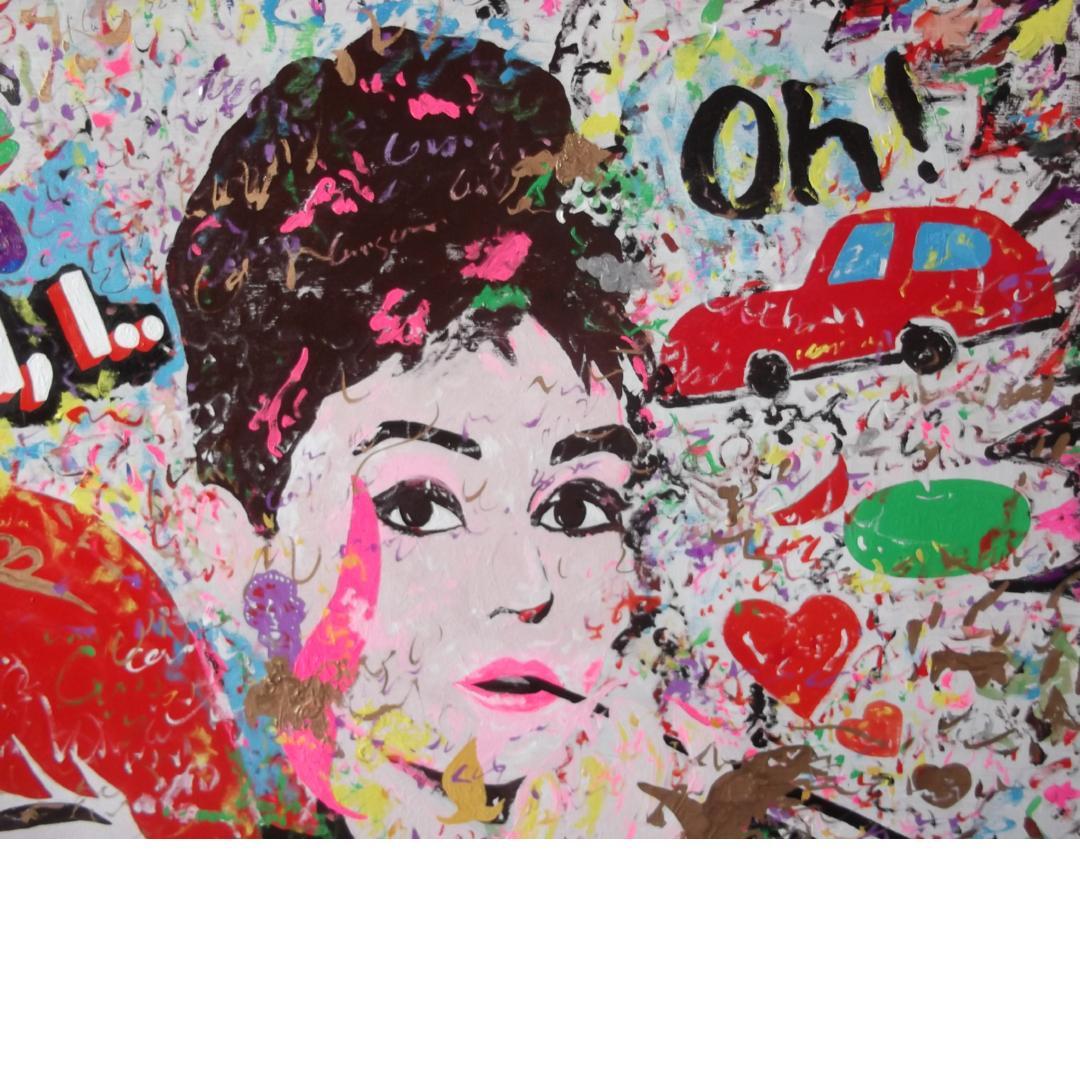 天才クリア・クリムゾン真作保証作品　Ｆ２０号　子供の頃から私は…　ヘップバーン