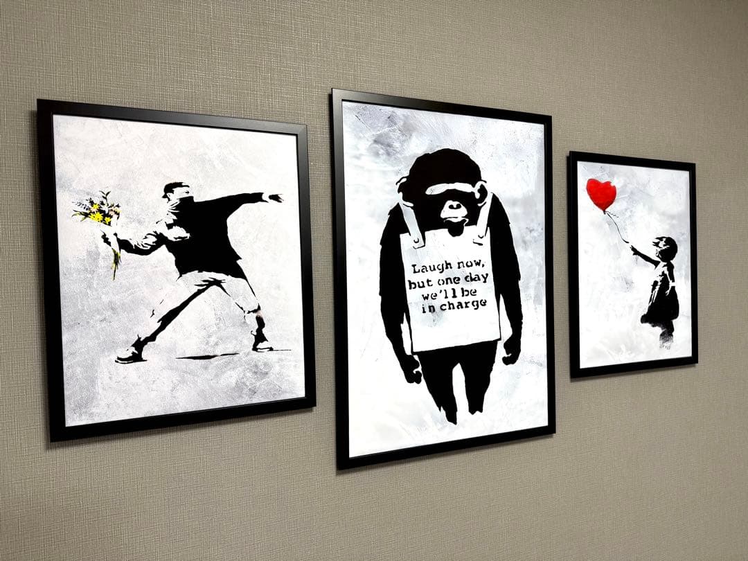 No.244♡半額祭♡キャンバスアート　ストリートアートポスター　バンクシー