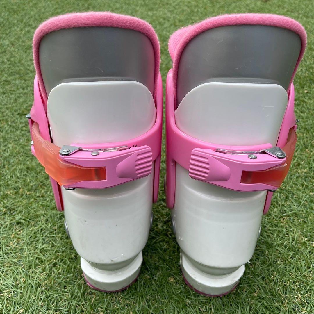 スキー　子ども　ジュニア　3点セット　スキー板　ブーツ　ストック　ピンク