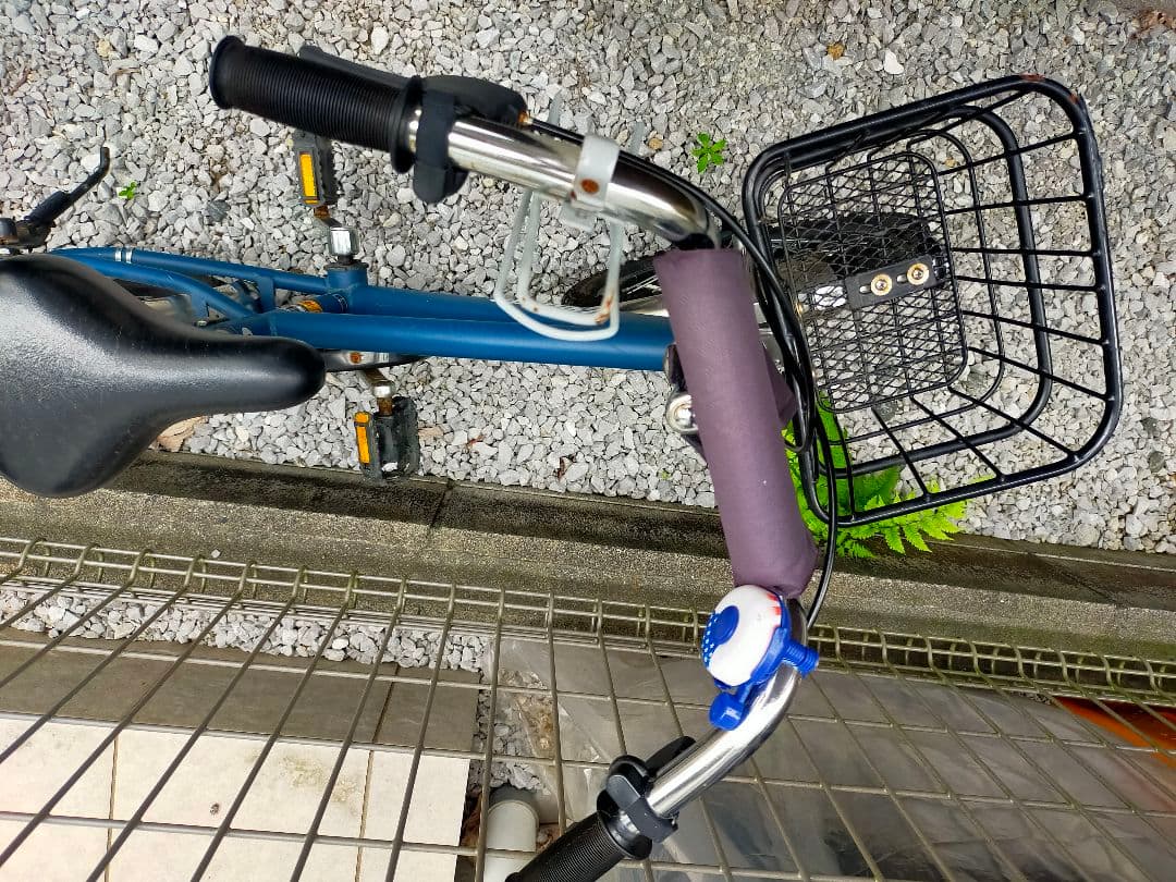 【直接受け渡し】16インチ幼児用自転車 青色 前バスケット付き