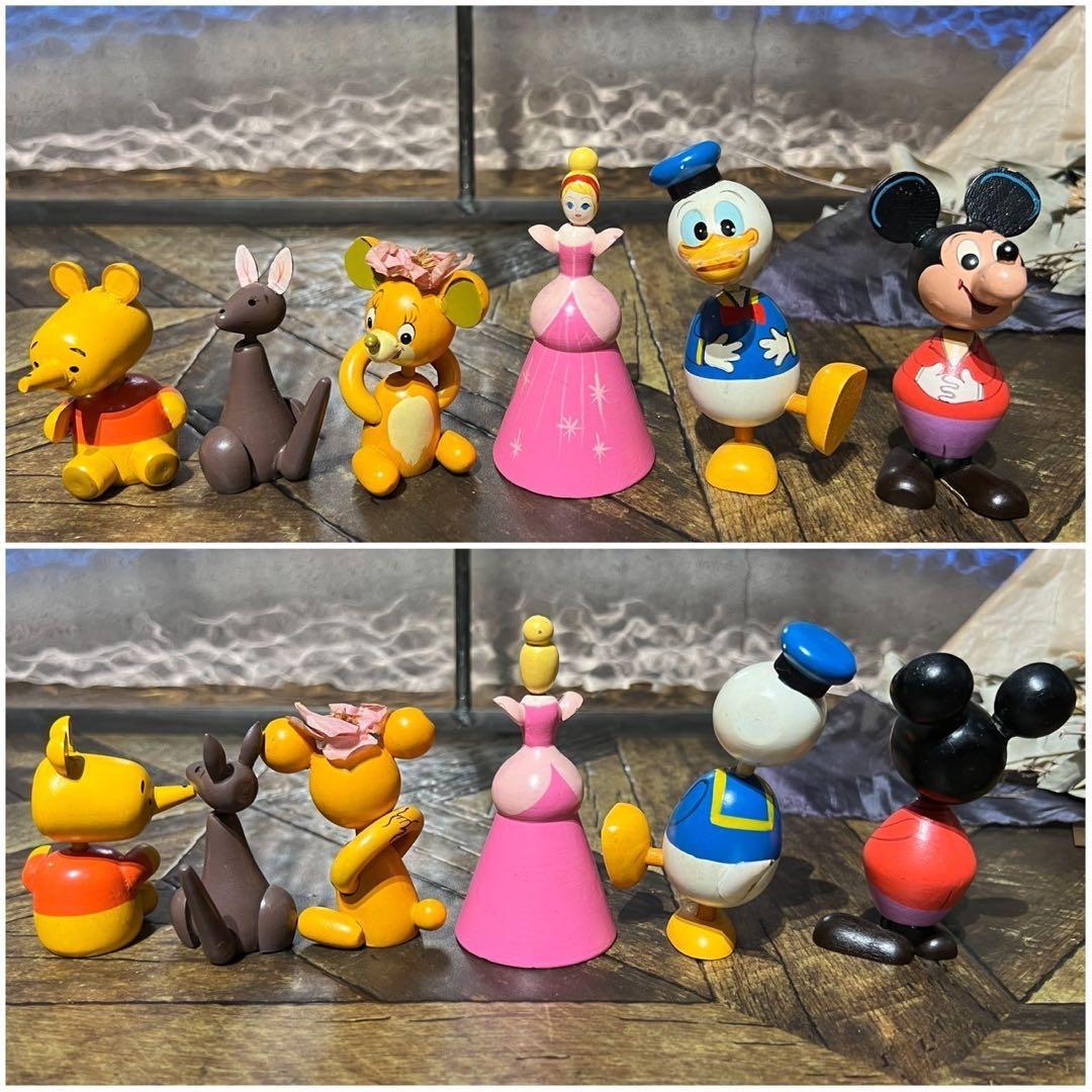 激レア 希少 ディズニー こけし セット 昭和レトロ 木製 人形 インテリア