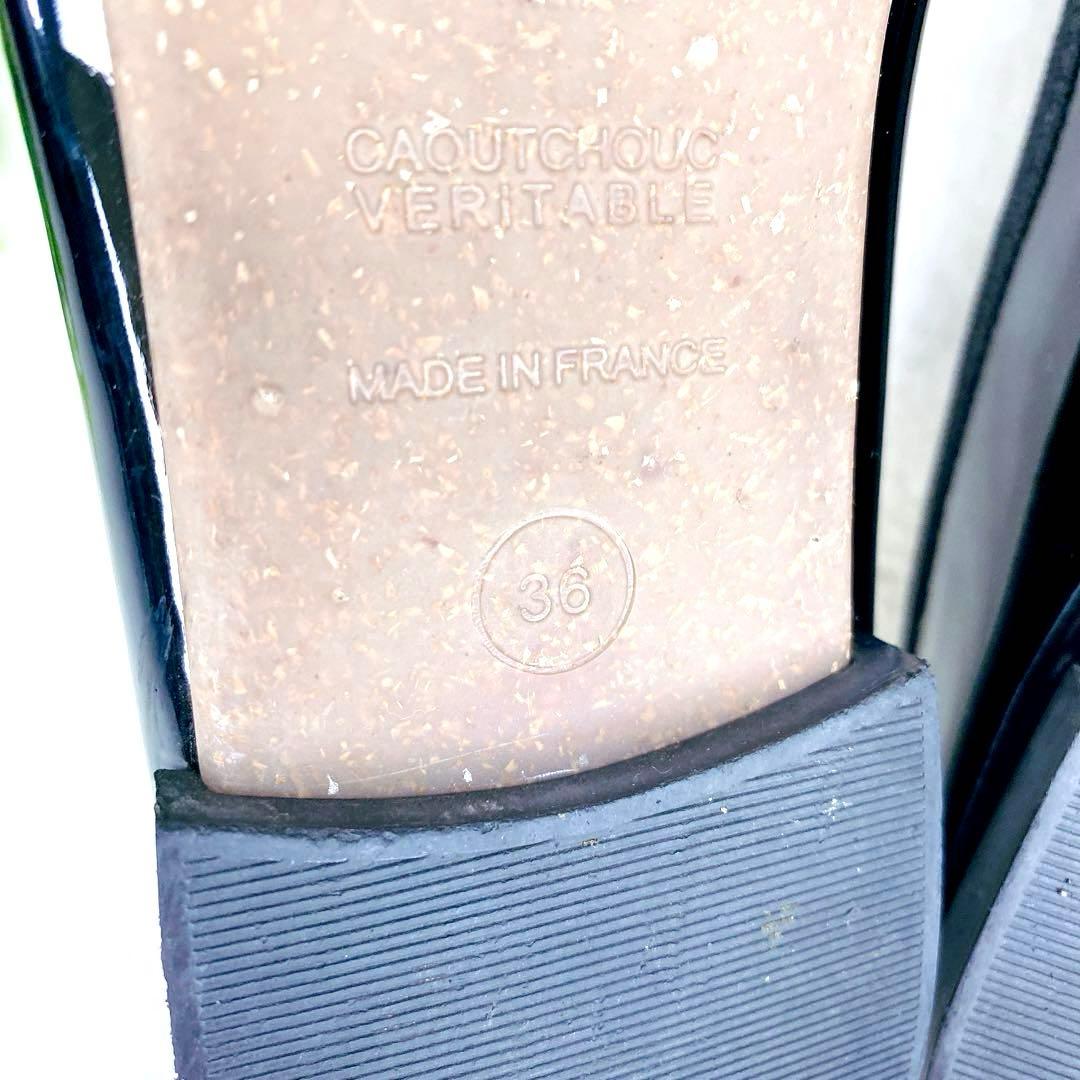 美品✨レペット サンドリオン パテント ブラック 36 バレエシューズ エナメル