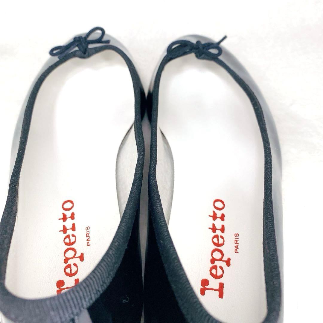 美品✨レペット サンドリオン パテント ブラック 36 バレエシューズ エナメル