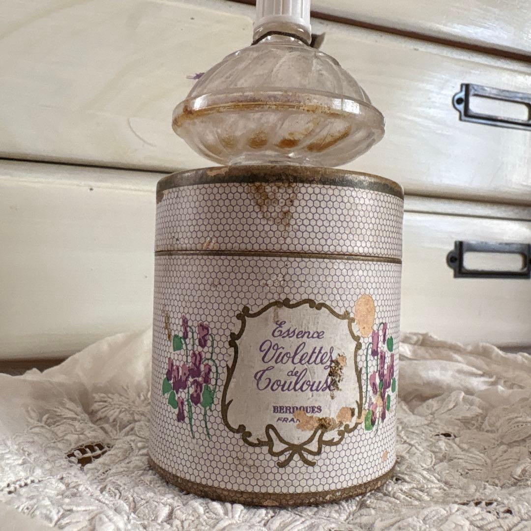 フランスアンティーク　すみれの香水瓶