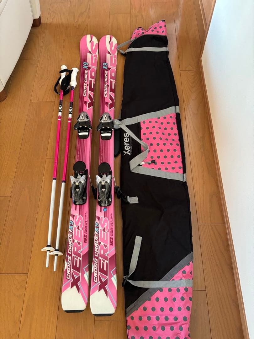 Xeresスキー板152cm＋VOLKLストック110cm＋キャリングケース