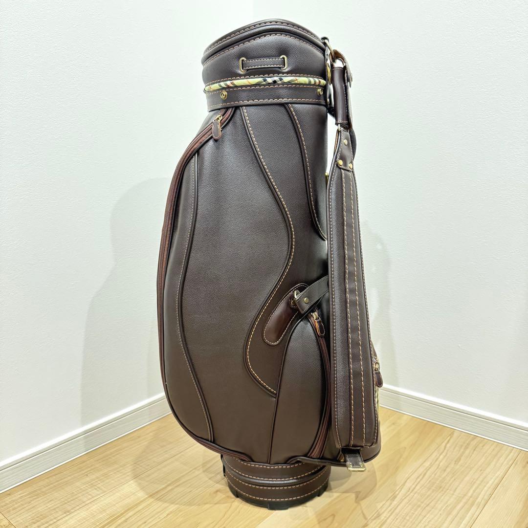 【希少廃盤】 BURBERRY バーバリー ブラウンレザー キャディバッグ