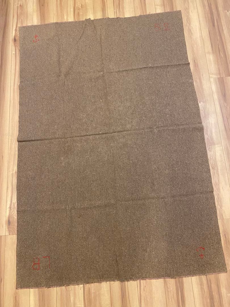 50s 海軍　ミリタリー　ウールブランケット　実物　ステンシル　希少