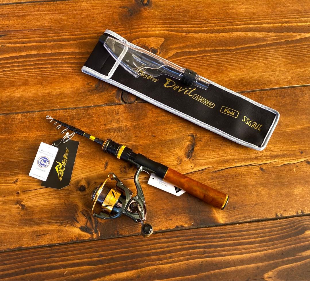 渓流セット　トラウトロッド　ウッドグリップ　5ft6inch スピニングロッド