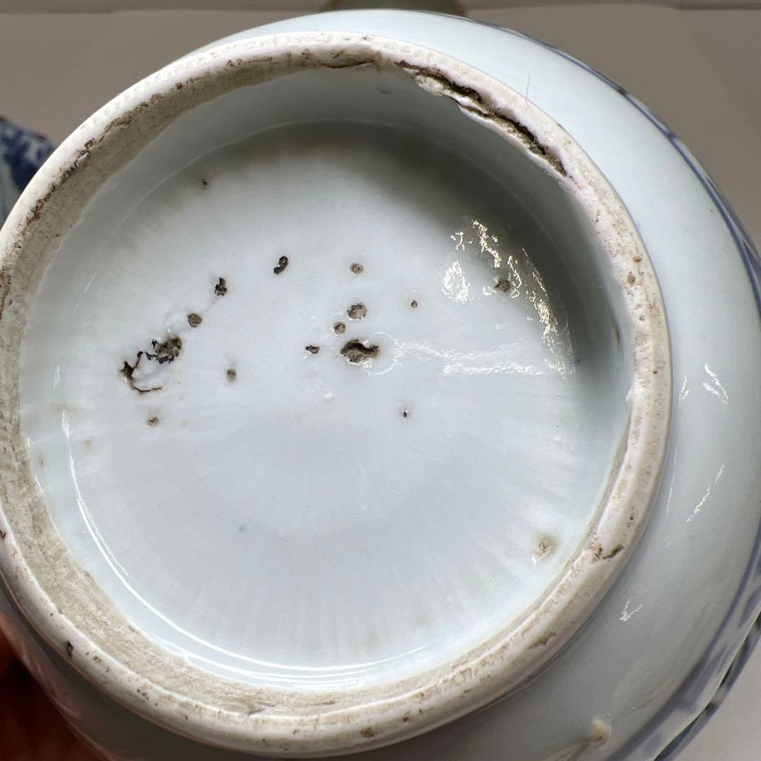 中国明時代　古染付芙蓉手鉢5客　木箱付　口径約13㎝　東Y8-0128☆2F