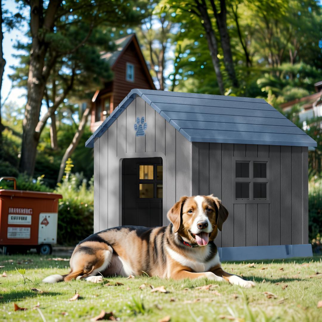❤いいね割引　犬小屋　Lサイズ　ペットハウス　ペットケージ　プラスチック　室内外