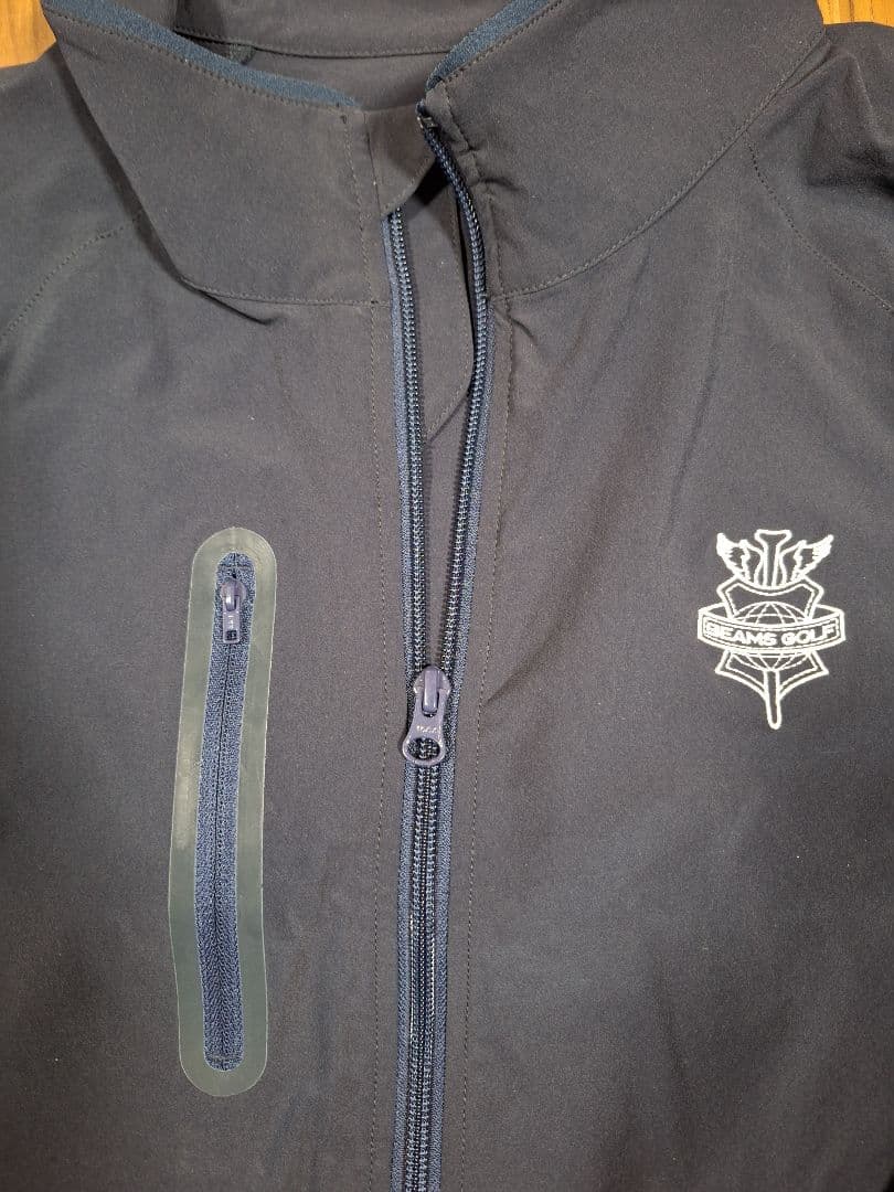BEAMS GOLFネイビー ゴルフジャケット ストレッチ XL