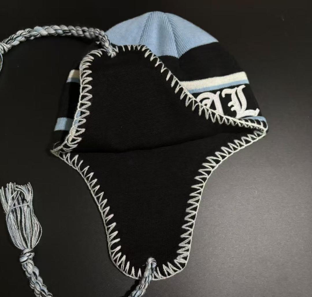 PALACE × UNION ペルビアンビーニー ブラック／ブルー